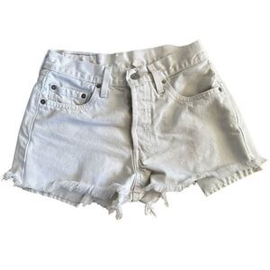 Levi’s ~ 501 - White denim cut offs ~ size 28 ~ button fly